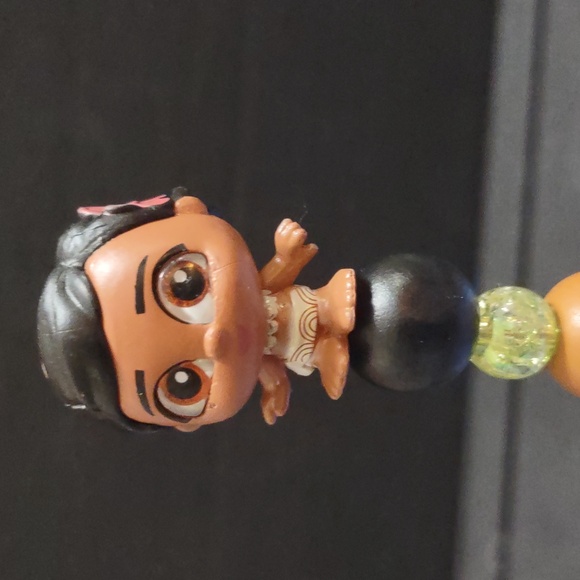 HOMEMADE DISNEY DOORABLES BABY MOANA (MOANA) BEADED PEN REMOVABLE TOPPER - Picture 2 of 7